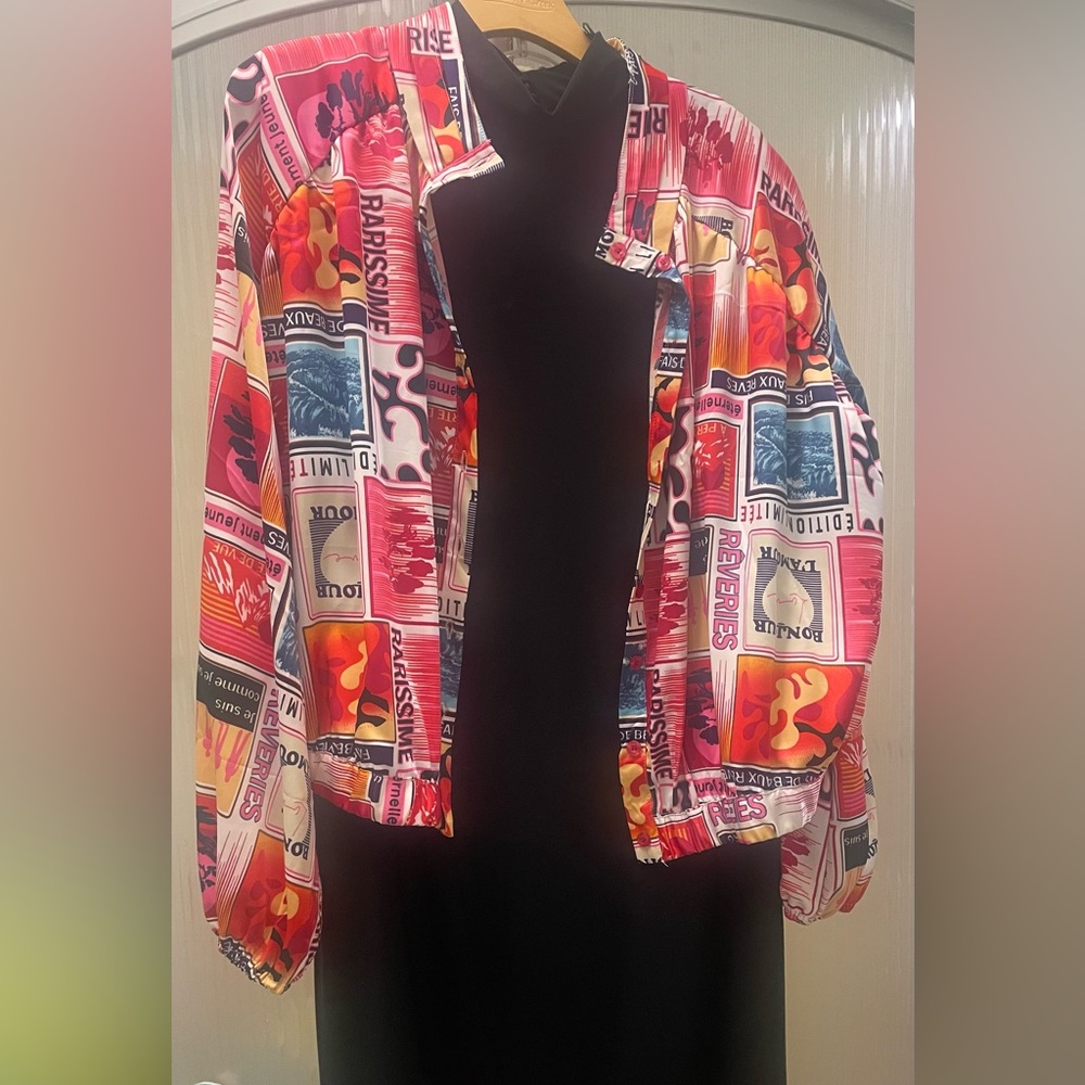 NWT Ashley Stewart Silky Colorful Women's Jacket 18/20